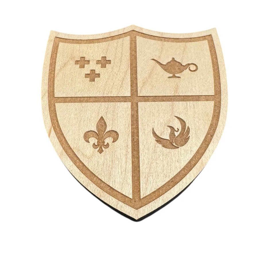 Wooden SAE Coat of Arms magnet